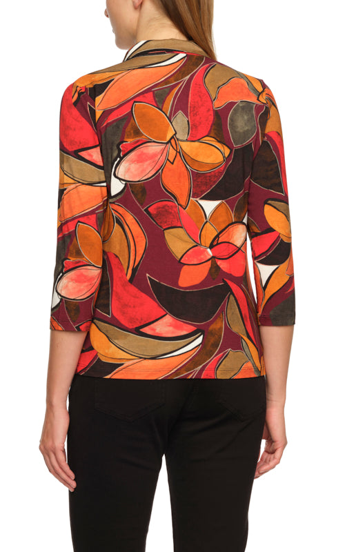 Shirt mit Polokragen Herbstfarben