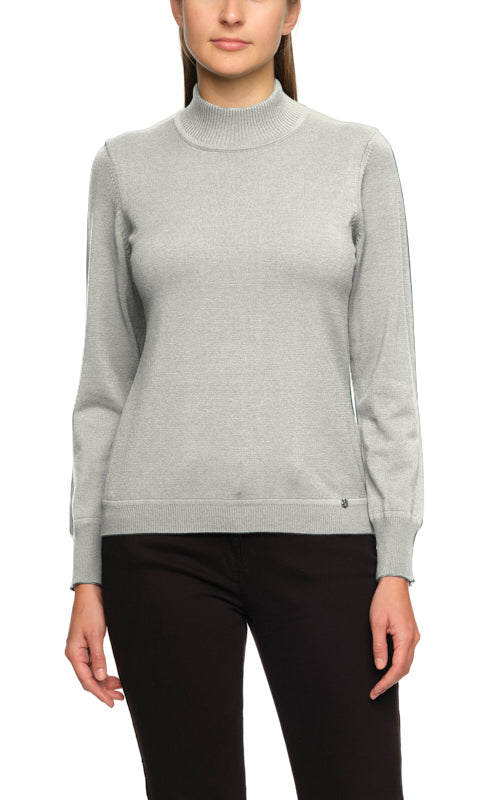 Basic Pulli mit Stehkragen