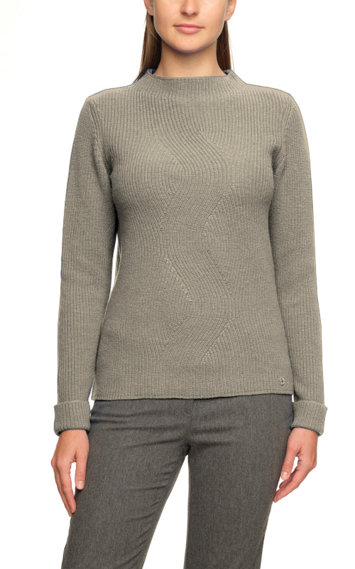 Basic-Pulli mit Strukturmuster