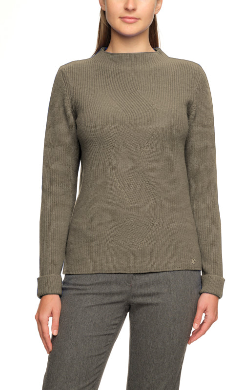 Basic-Pulli mit Strukturmuster