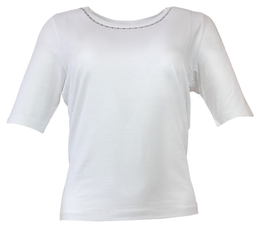 Basic T-Shirt mit Strassdeko