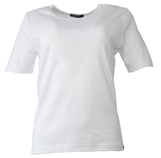 Baumwoll T-Shirt mit Rippendetails