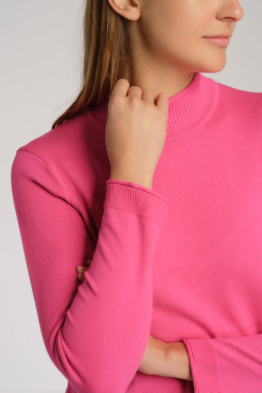 Basic Pullover mit Stehkragen