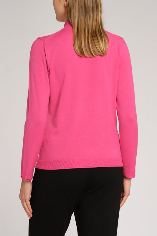 Basic Pullover mit Stehkragen