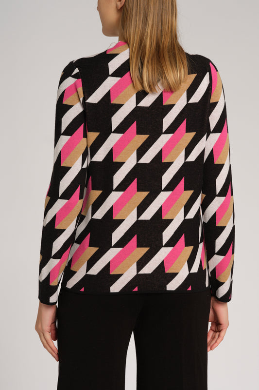 Raglanpullover mit Perlfangmuster