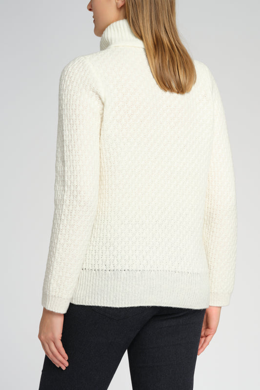 Pullover mit Rollkragen und Strukturmuster