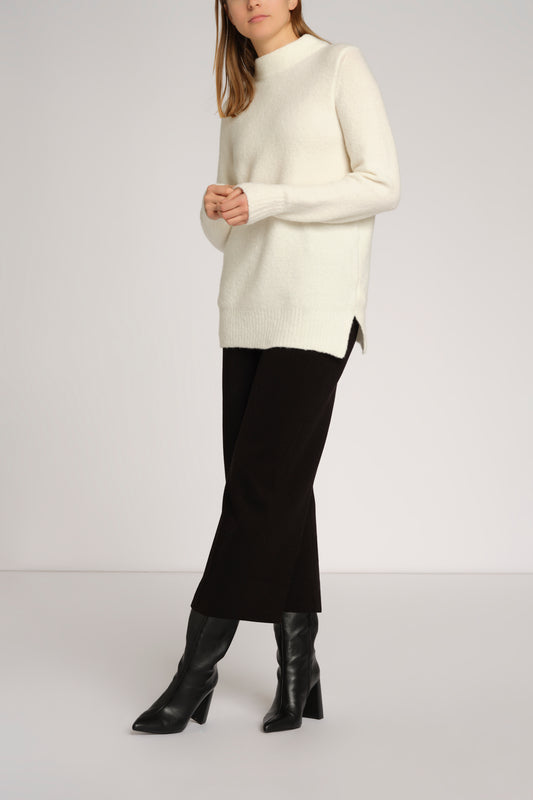 Pullover mit angestricktem Kragen