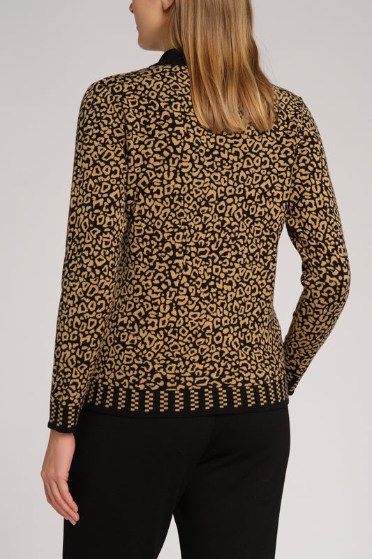 Jacquard-Pullover mit Polokragen