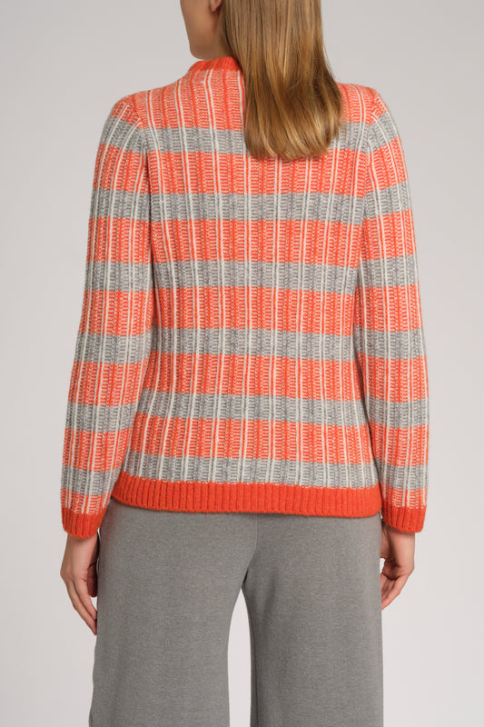 Pullover mit angestricktem Kragen