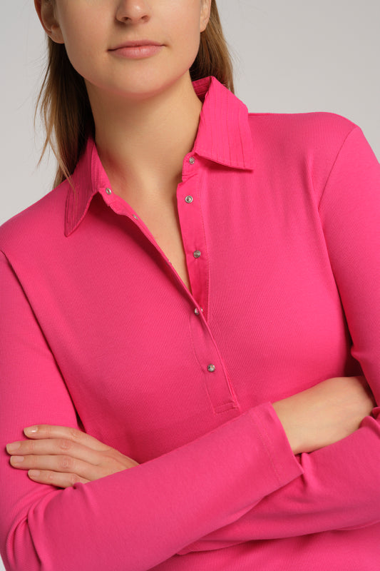 Basic T-Shirt mit Polokragen