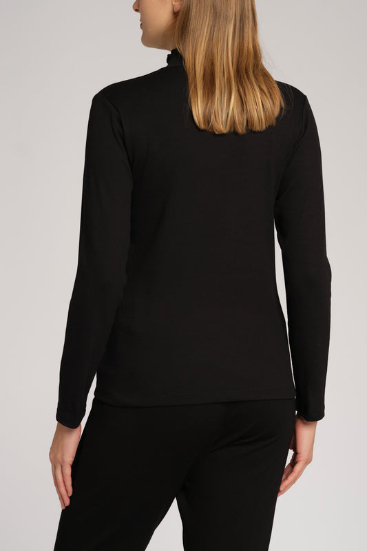 Basic T-Shirt mit Rollkragen
