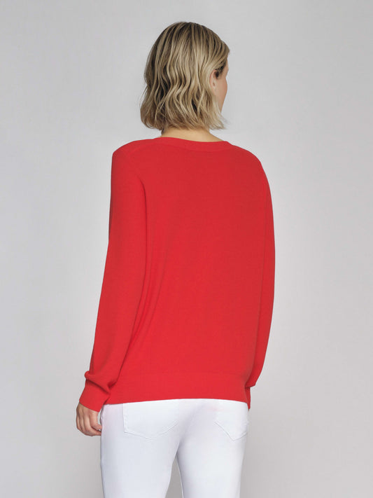 Pullover mit Kelchkragen und Strukturmuster