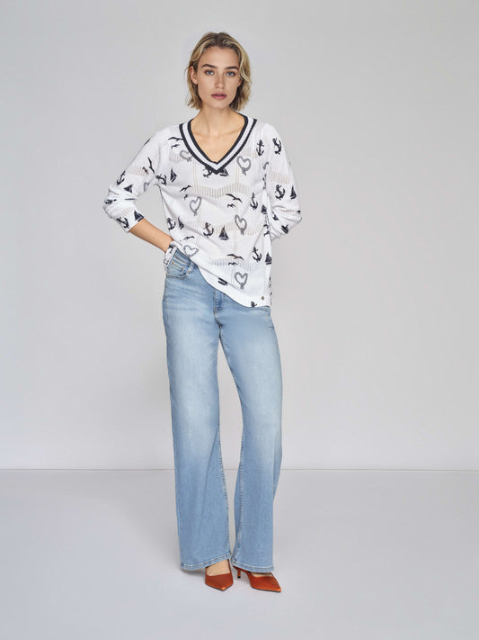 Pullover mit V-Ausschnitt