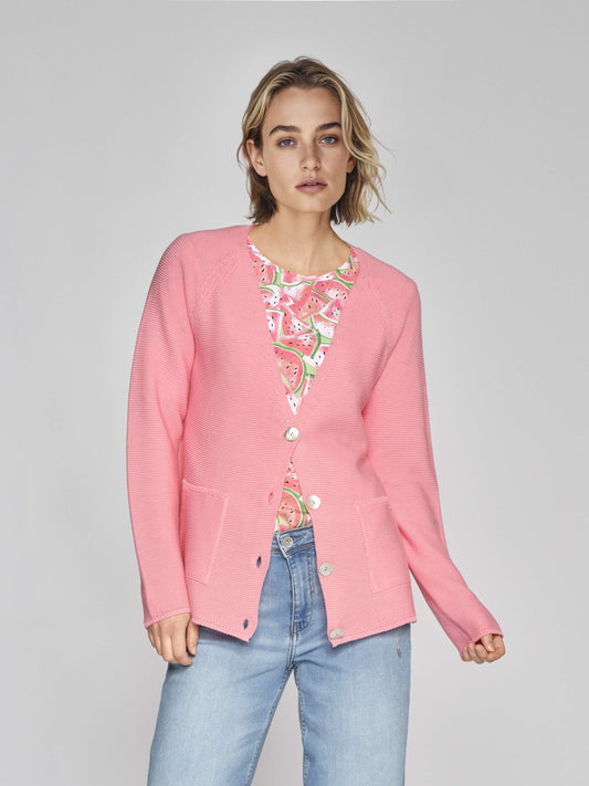 Jacke mit V-Ausschnitt