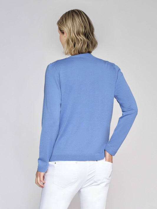 Strickjacke mit Rundhals