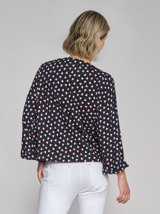 Jersey-Jacke Alloverdruck