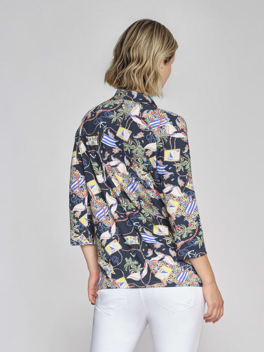 Bluse mit Alloverdruck