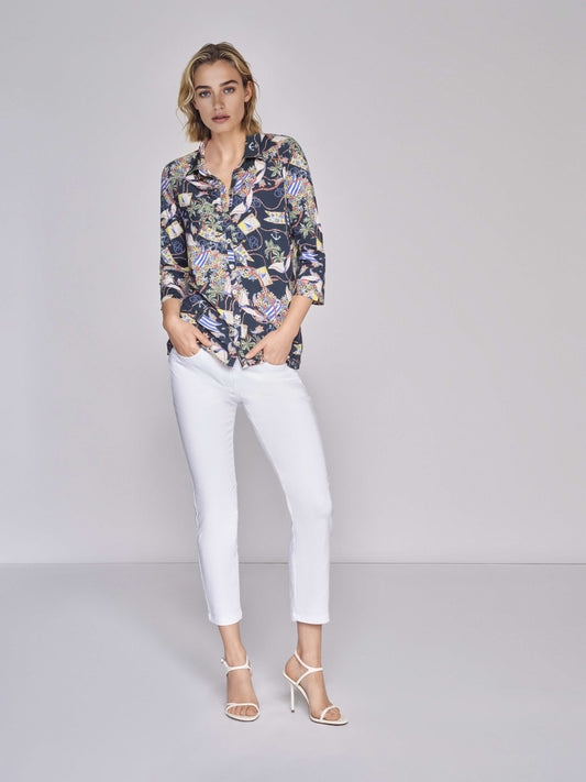 Bluse mit Alloverdruck