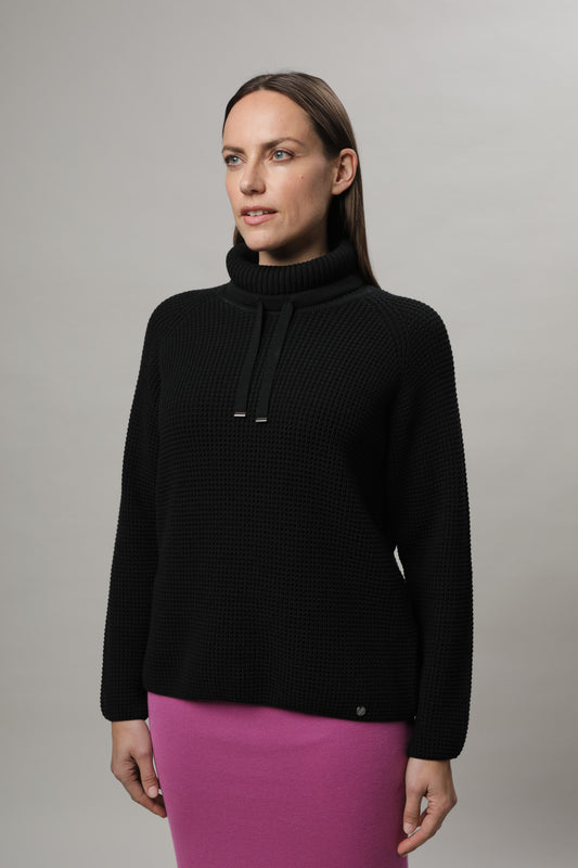 Pullover mit Rollkragen und Strukturmuster