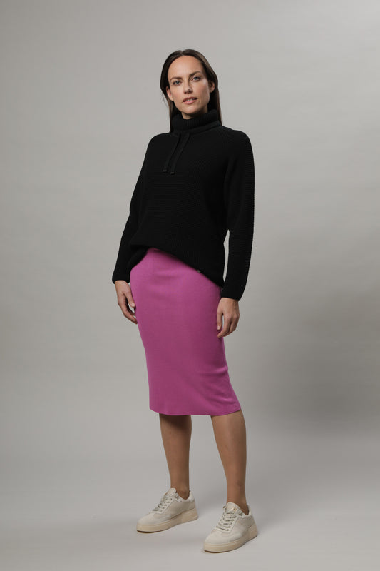 Pullover mit Rollkragen und Strukturmuster