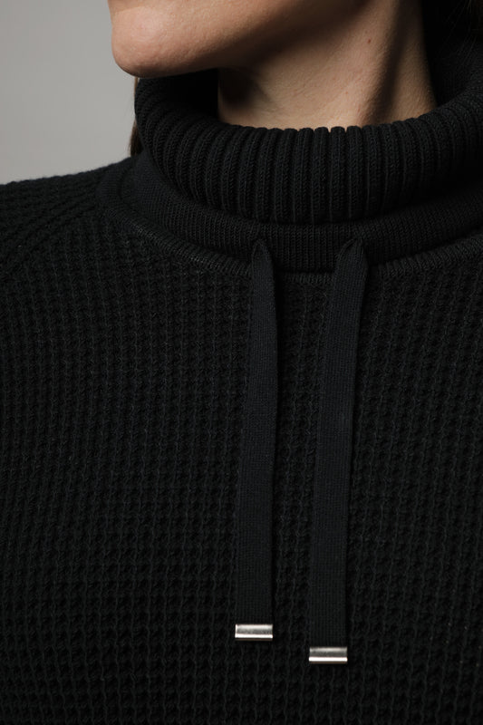Pullover mit Rollkragen und Strukturmuster
