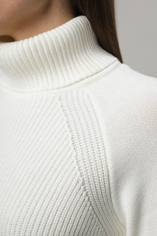 Pullover mit Rollkragen und Strukturmuster
