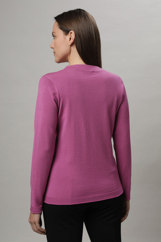 Pullover mit Kelchkragen und Strukturmuster