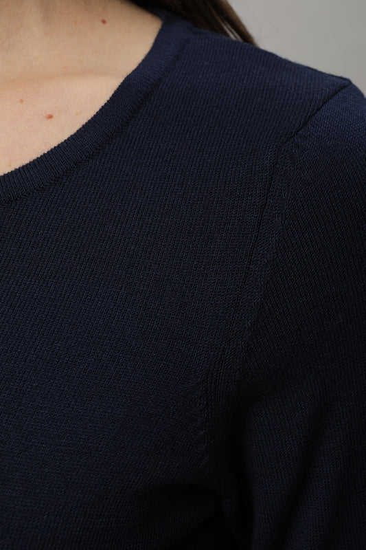 Halbarmpullover mit Rundhals