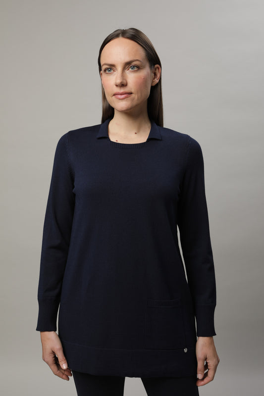 Pullover mit Umlegekragen