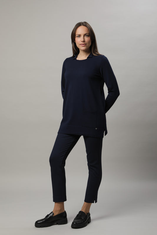 Pullover mit Umlegekragen