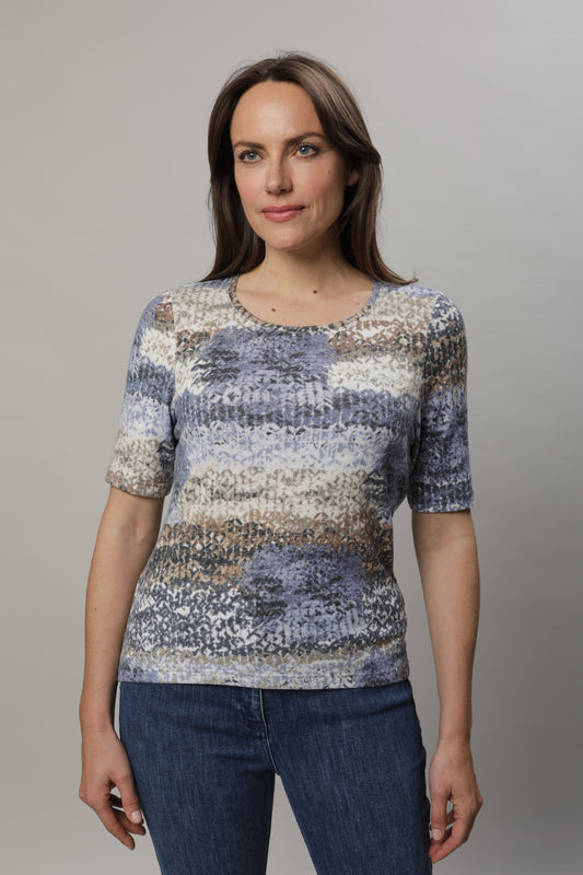 Pullover mit Rundhals und Alloverdruck