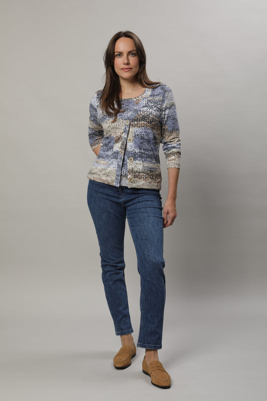 Pullover mit Rundhals und Alloverdruck