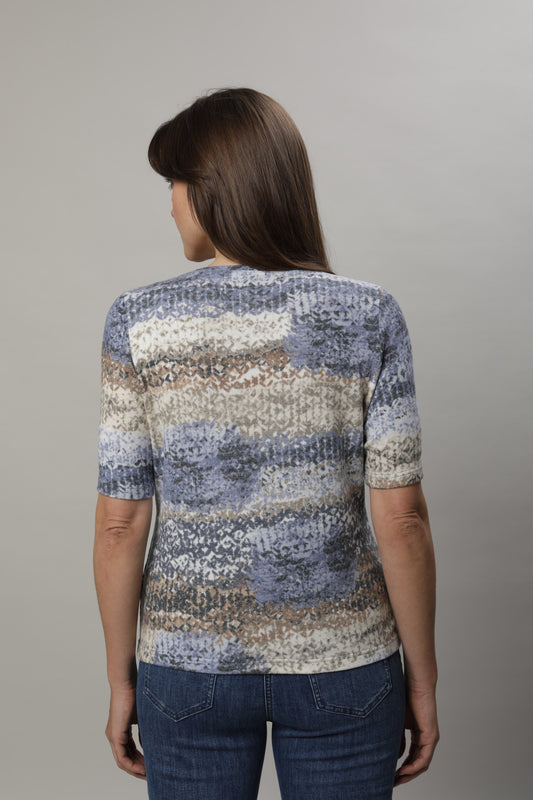 Pullover mit Rundhals und Alloverdruck