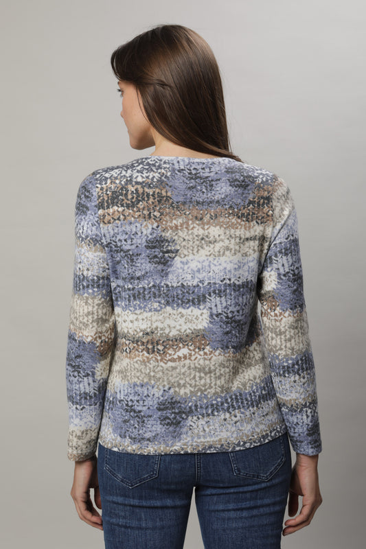 Pullover mit Rundhals und Alloverdruck