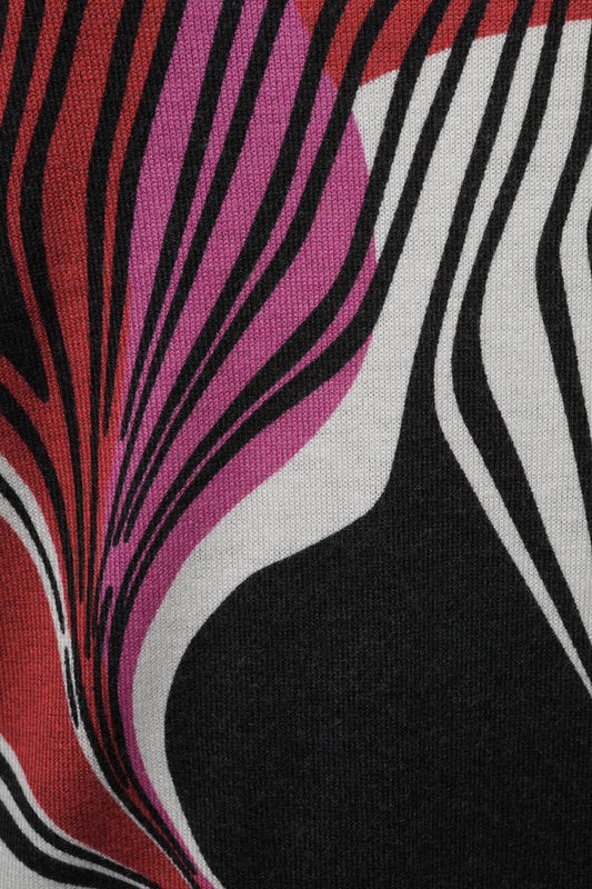 Pullover mit V-Ausschnitt und Alloverdruck