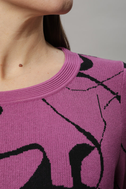 Pullover mit Rundhals und Jacquardmuster