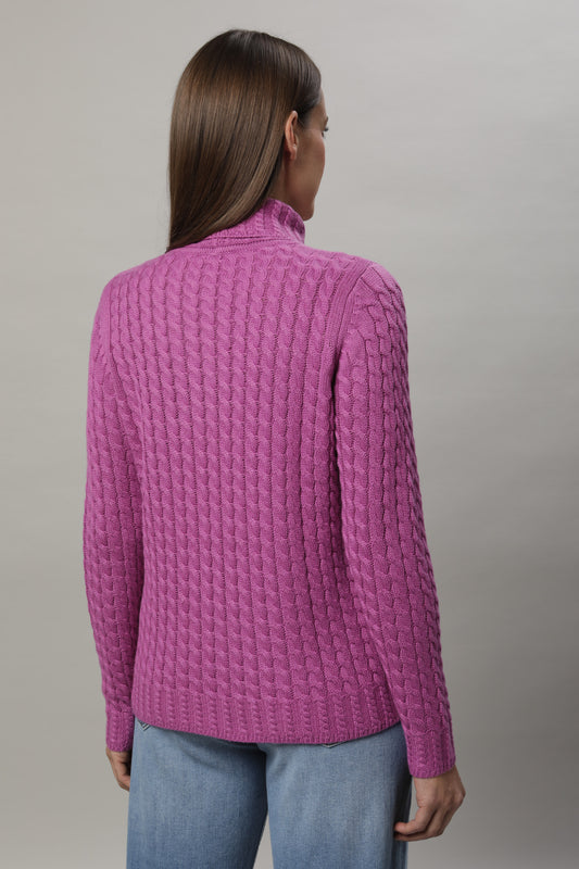 Pullover mit Rollkragen und Alloverdruck