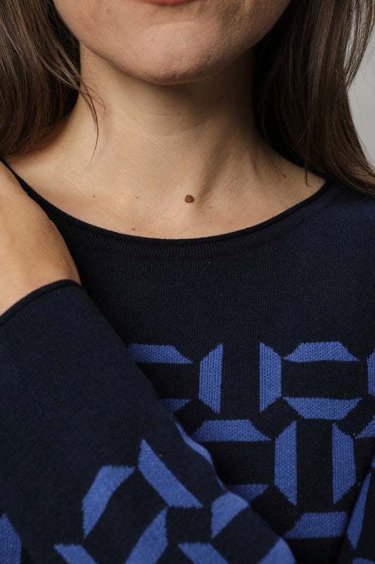 Pullover mit Rundhals und Jacquardmuster