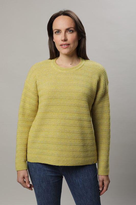 Pullover mit Rundhals und Strukturmuster