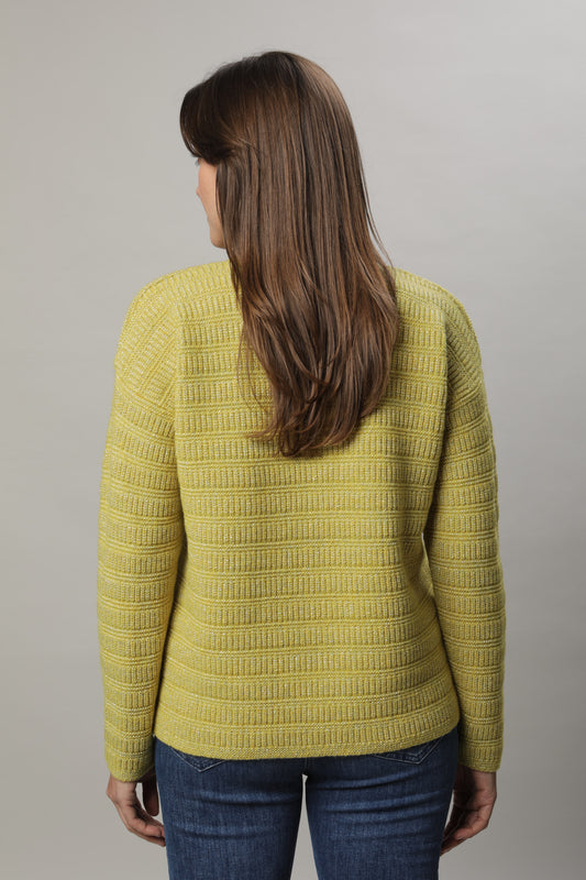 Pullover mit Rundhals und Strukturmuster