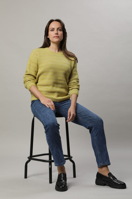 Pullover mit Rundhals und Strukturmuster