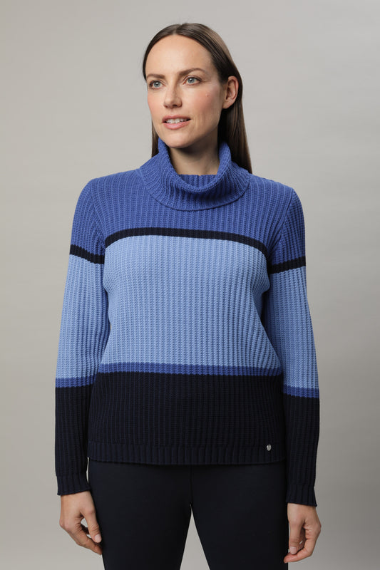 Pullover mit Rollkragen und Strukturmuster