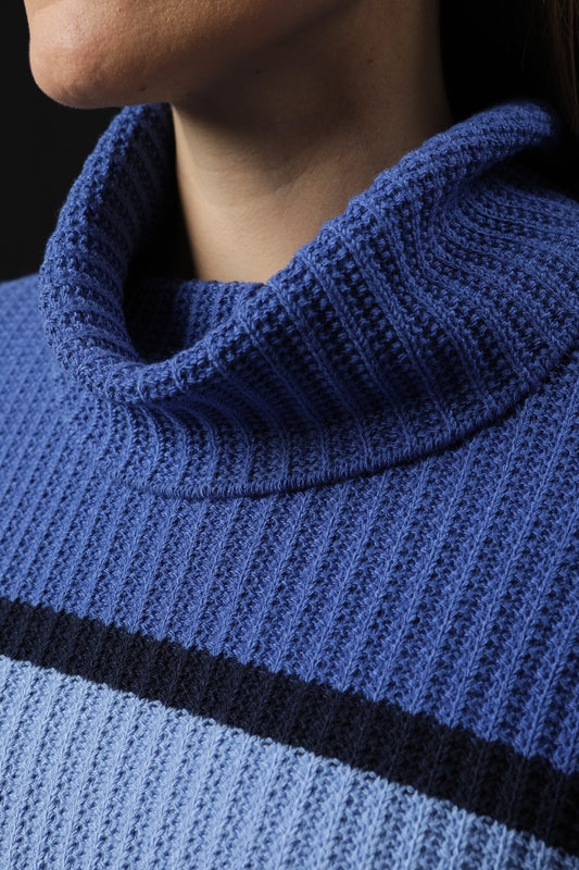 Pullover mit Rollkragen und Strukturmuster