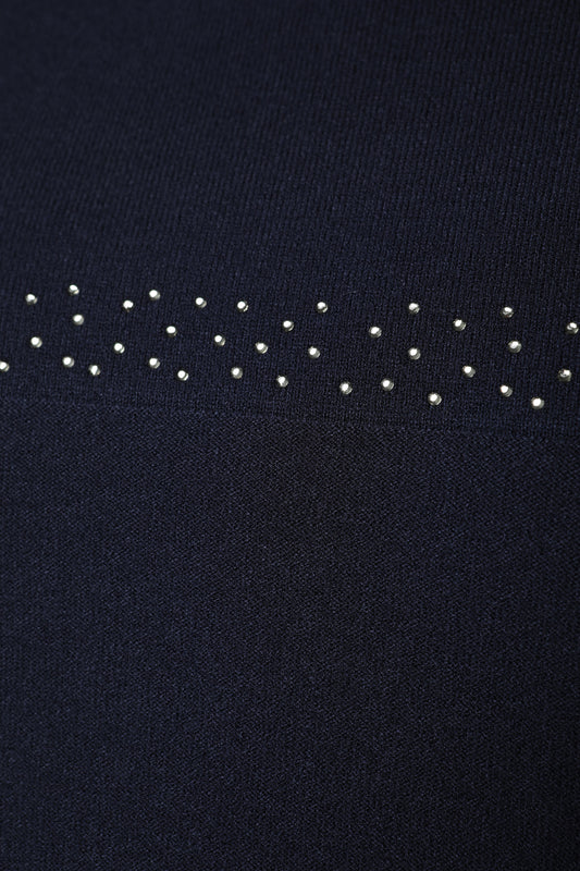 Pullover mit Rundhals und Straßdeko