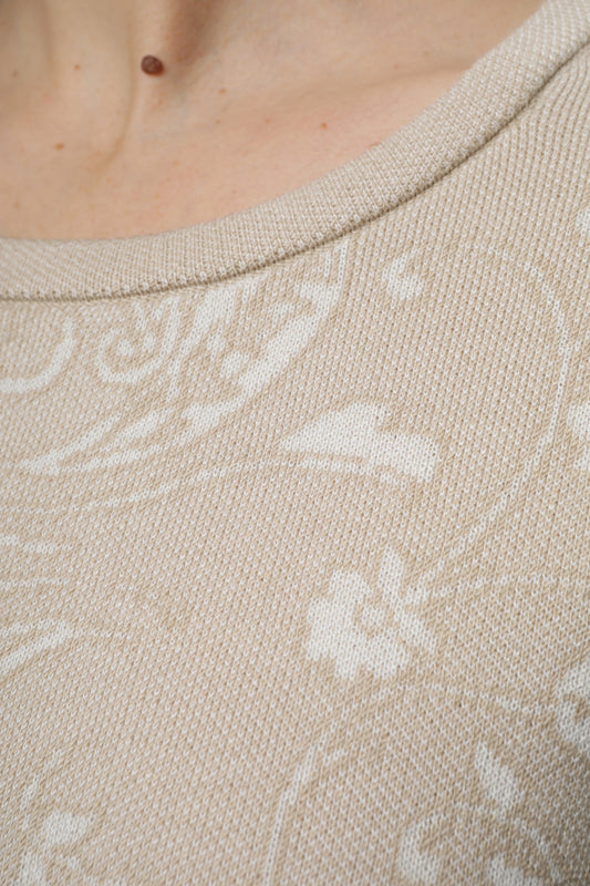 Jaquard-Pullover mit Rundhals