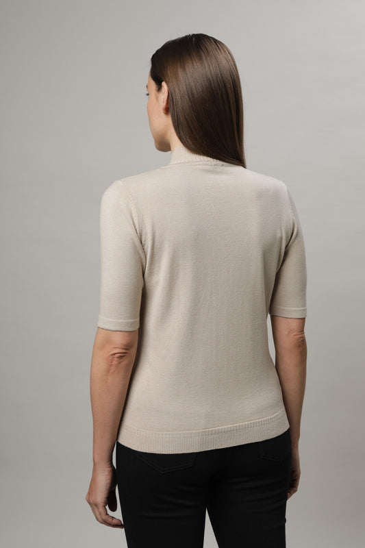 Halbarmpullover mit Rollkragen