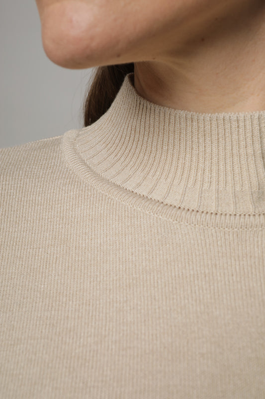 Halbarmpullover mit Rollkragen
