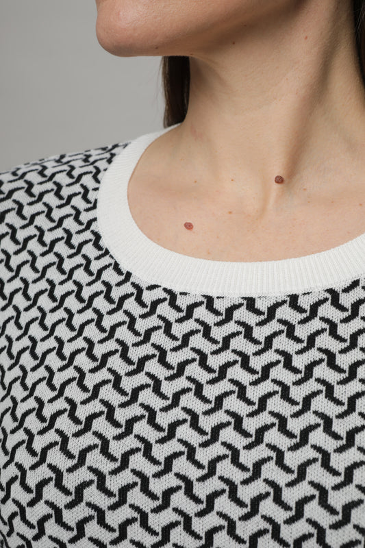 Pullover mit Rundhals und Jacquardmuster
