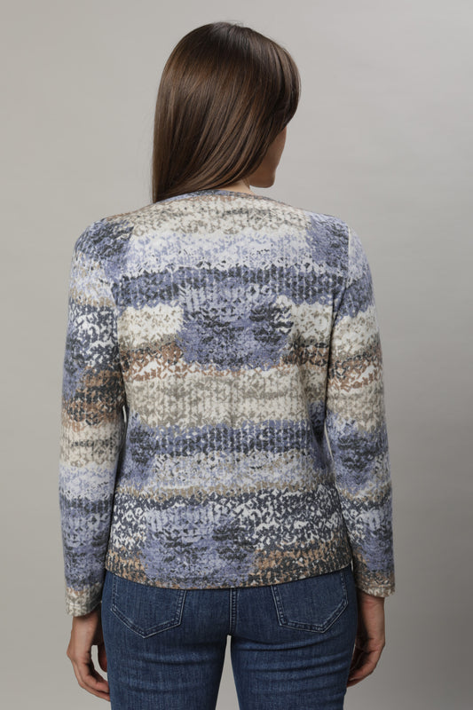 Strickjacke mit V-Ausschnitt und Knöpfen