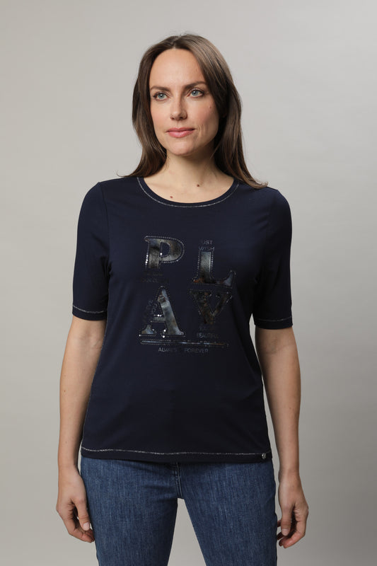 T-Shirt mit Rundhals und Druck